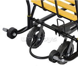 Санки детские "Мишутка-1" Универсал (черный-желтый) в коробке