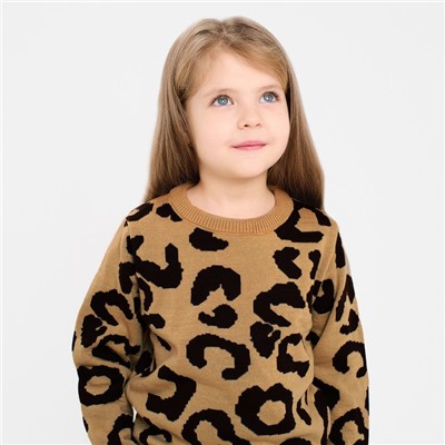 Джемпер детский леопардовый KAFTAN, размер 30 (98-104 см)