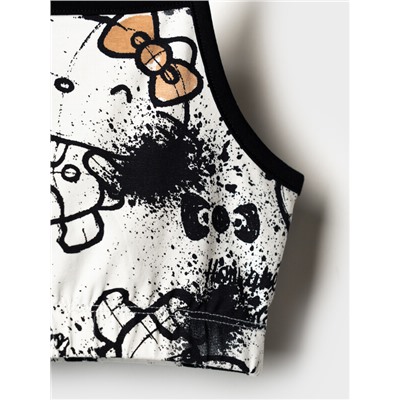 Комплект трикотажный для девочек: топ, шорты