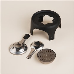 Фондю SL Home, d=17 см, h=10 см, эмалированное покрытие, чугун, бежевое