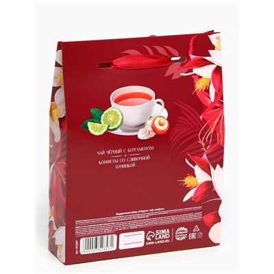 Подарочный набор «8 марта», чай 50 г, конфеты 100 г