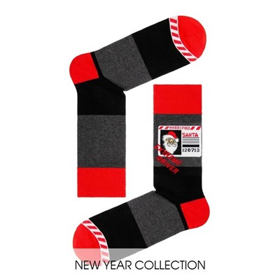 Новогодние DIWARI Новогодние носки "Санта-Клаус" с пушистой нитью