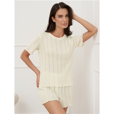 Omsa Пижама OmD 0260D POINTELLE Пижама жен. (Футболка+Шорты с гульфиком), СО