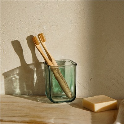 Стакан для зубных щеток SL Home, стекло, 8×8×10.4 см
