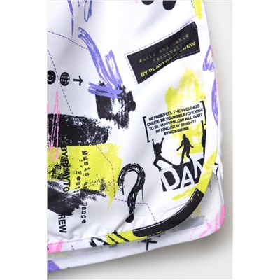 Комплект для девочек: купальный костюм трикотажный, шорты текстильные плавательные PLAYTODAY, 1244190