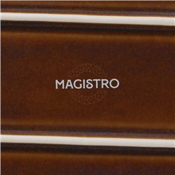 Блюдо Magistro Garland, 24×13.7×2.7 см, овальное, фарфор, синее