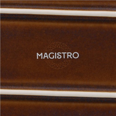 Блюдо Magistro Garland, 24×13.7×2.7 см, овальное, фарфор, синее