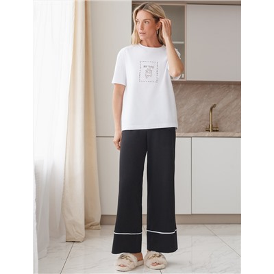 Футболка с принтом свободная эластичная из премиального хлопка