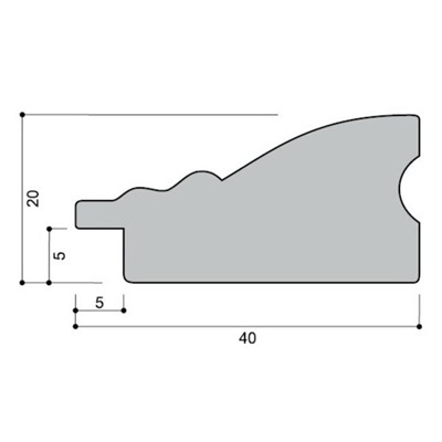 Рама для картин (зеркал) 20×20×4 см, дерево «Версаль», бело-серебристая