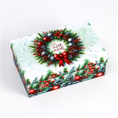 Набор подарочных новогодних коробок 10 в 1 «С новым годом», 32.5×20×12.5 - 12×7×4 см