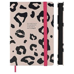 Записная книжка 140х205 мм 120л "ЛЕОПАРД" 70722 кож.зам,тверд.переплет Феникс