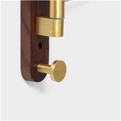 Держатель для полотенец Stölz Hölzern Premiere, ореховое дерево, алюминий, коричневый