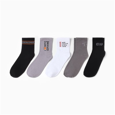 Носки мужские KAFTAN «Лень», р. 41-44 (27-29 см), набор 5 пар