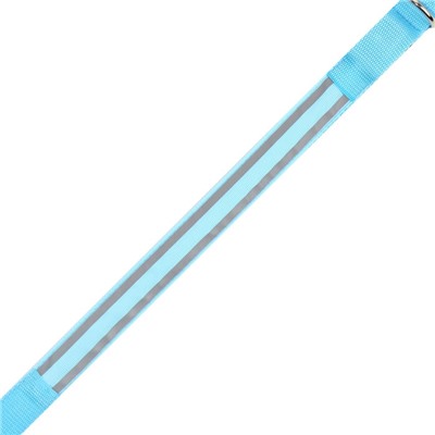Ошейник с подсветкой Двойная полоса размер XL, ОШ 52-60×2.5 см, 3 режима свечения голубой