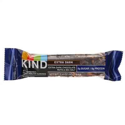 KIND Bars, Extra Dark Chocolate, Nuts & Sea Salt, 12 Bars, 1.4 oz (40 g) Each