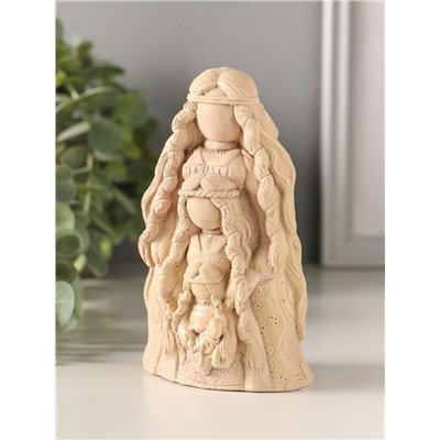 Фигурка - оберег «Родовница» 13×5 см, бежевая, с эффектом состаривания