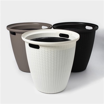 Кашпо для цветов со вставкой Rattan, 50 л (27 л), МИКС