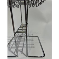 УЦЕНКА Набор столовых приборов из нержавеющей стали, «Водопад», 24 предмета, на подставке, цвет серебряный