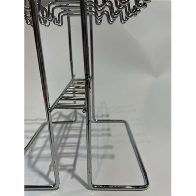 УЦЕНКА Набор столовых приборов из нержавеющей стали, «Водопад», 24 предмета, на подставке, цвет серебряный