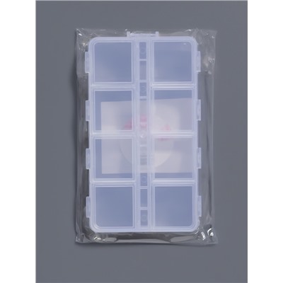 Органайзер для хранения мелочей, 8 ячеек, с подвесом, 11×6.3×1.5 см, прозрачный
