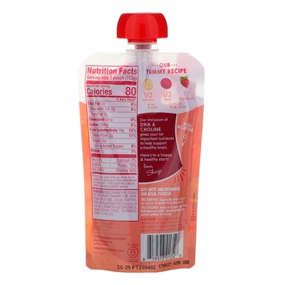 Happy Family Organics, Happy Tot, Super Smart, Fruit & Veggie Blend, Organic Bananas, Beets & Strawberries, Stage 4, 4 oz (113 g)