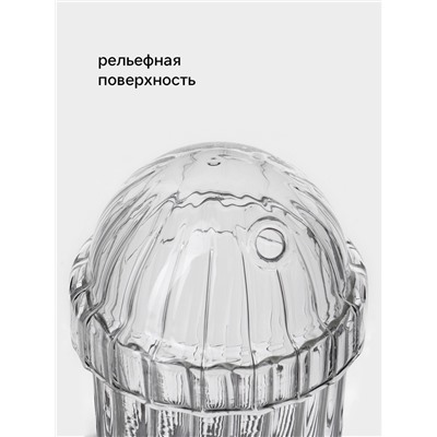 Стакан Magistro «Полоска», 450 мл, 9.8×19 см, с трубочкой, стекло, прозрачный