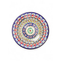 УЦЕНКА Ляган Риштанская Керамика «Узоры», 33 см, глубокий, синий