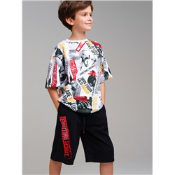 Комплект трикотажный для мальчиков: фуфайка (футболка), шорты