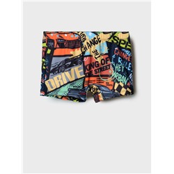 Плавки-шорты трикотажные для мальчиков, средней длины