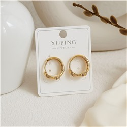 Серьги коллекция "Xuping" покрытие позолота, вставка: фианиты, арт.004.004