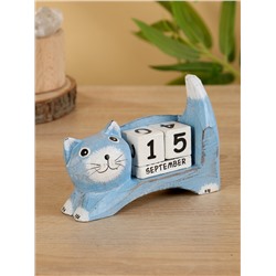 Календарь настольный «Кошка», 13×4×10 см, дерево