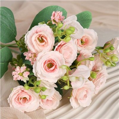 Цветок искусственный Букет роз 30 см / BR-30 /уп 1200/ (Голубой)