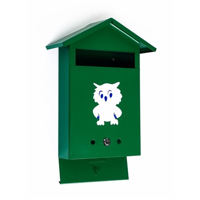 Ящик почтовый с замком, вертикальный, «Филин», зелёный