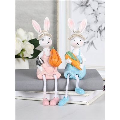 Фигурка Кролик висячие ножки 2 штуки набор 21 см / 9591/ 9593 /уп 48/ / 711779