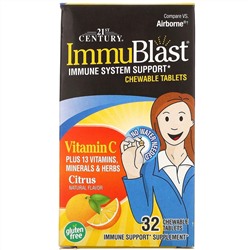 21st Century, ImmuBlast, с цитрусовым вкусом, 32 жевательные таблетки
