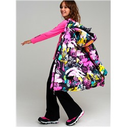 Пальто текстильное с полиуретановым покрытием для девочек