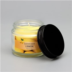 Ароматическая свеча в банке «Scented Candle, Lemon», лимон, 5×5 см, 140 г