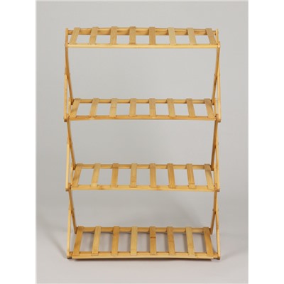 Подставка для цветов Greengo, 4 полки, 50×25×68 см, напольная, бамбук