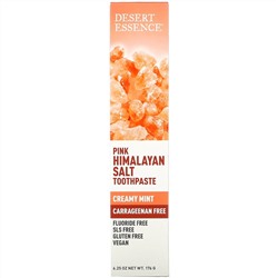 Desert Essence, Pink Himalayan Salt Toothpaste, Creamy Mint, 6.25 oz (176 g)