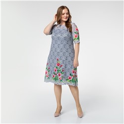 Платье, трикотаж, серый