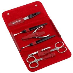 Yes Маникюрный набор GAR9270, 7 предметов, красный 23018