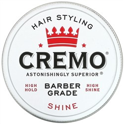 Cremo, Premium Barber Grade Hair Styling Pomade, Shine, 4 oz (113 g)