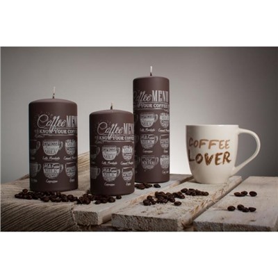 Свеча-цилиндр «Кофе Фраппе», 7×20 см, эспрессо