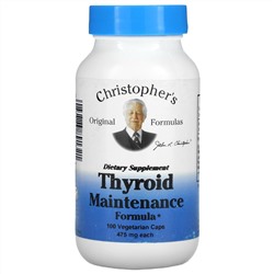 Christopher's Original Formulas, Thyroid Maintenance Formula, 475 mg, 100 Vegetarian Caps