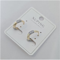 Серьги коллекция "Xuping" покрытие позолота, вставка: фианиты, арт.004.037