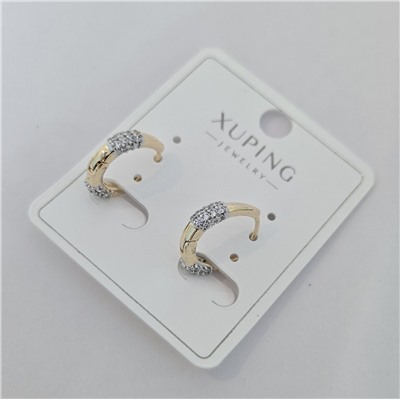Серьги коллекция "Xuping" покрытие позолота, вставка: фианиты, арт.004.037