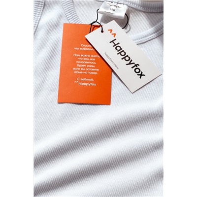Майка-топ в рубчик для девочки Happyfox