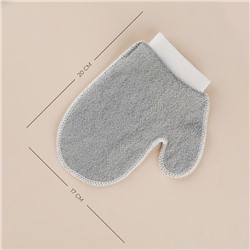 Мочалка-варежка массажная SL Home «Ортика», хлопок, 20×17 см, серая