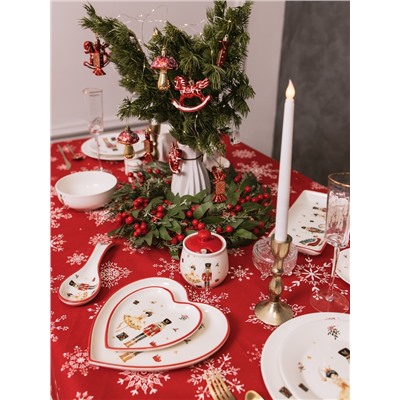 Подставка под ложку новогодняя Доляна «Сказочный бал.Щелкунчик», 22.3×7.1×2.5 см, доломит, белая