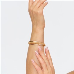 Браслет женский раздвижной на руку, жесткий металический, покрытие позолота, №016028, арт. 216.394